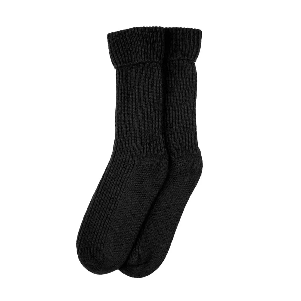 100% Cashmere Ribbed Bed Sock