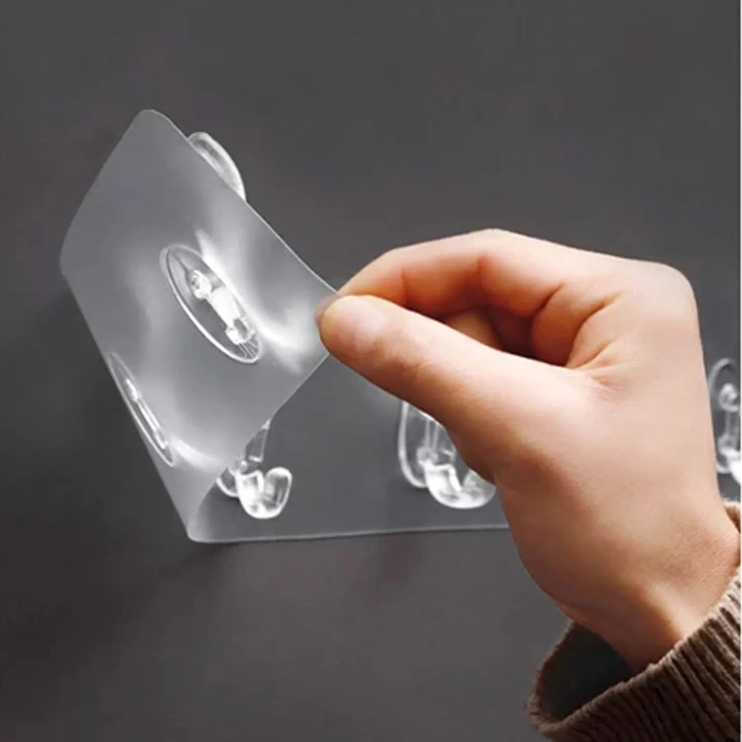 4654 Adhesive Transparent Heavy Duty Wall Hook