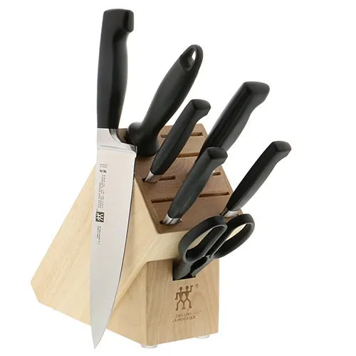 8pc Four Star Knife Block Set, Natural