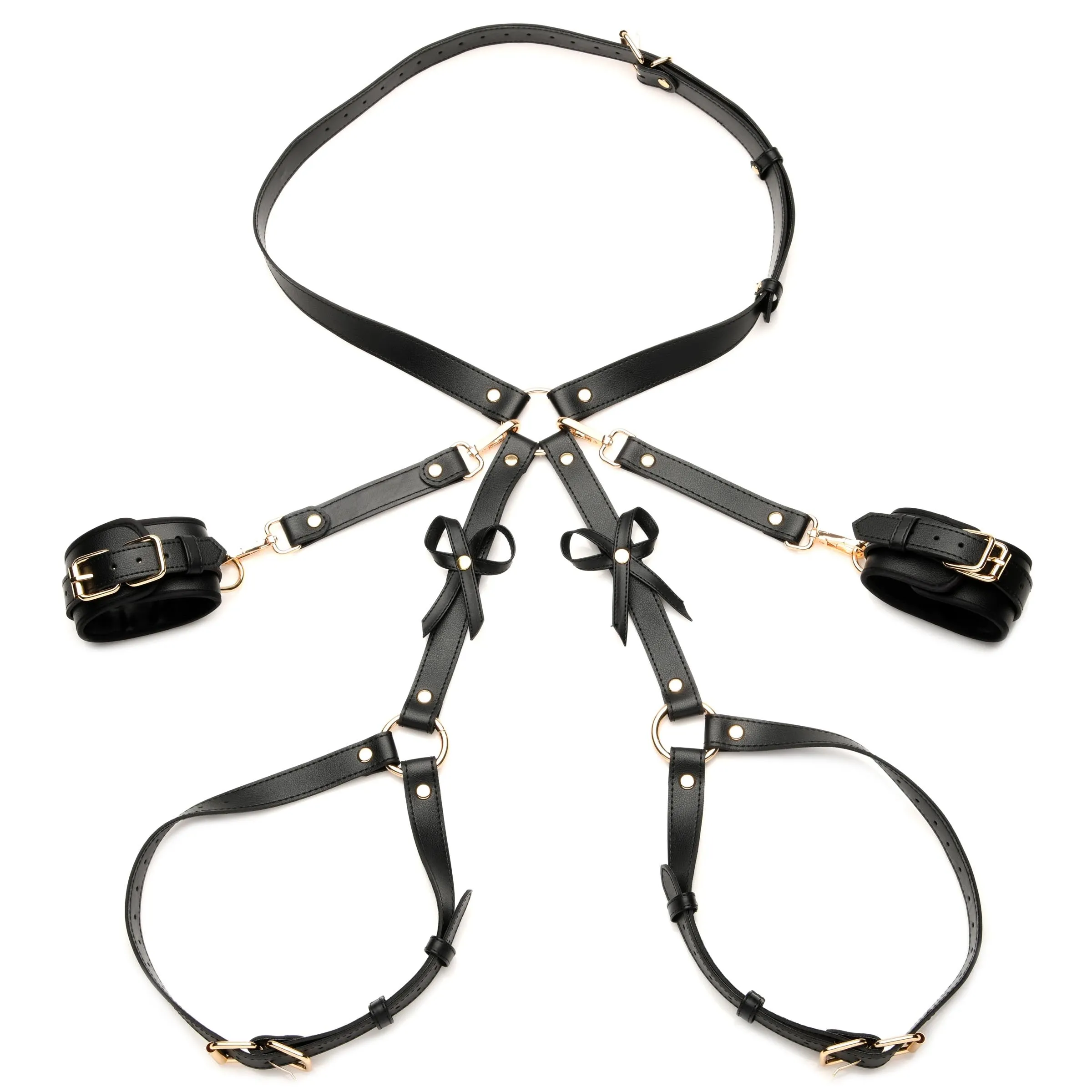 Bondage Harness w/ Bows - XL/2XL - Black