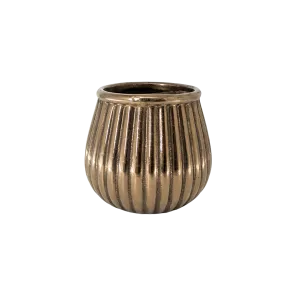 CERAMIC POT 20X20X18.5CM GOLD