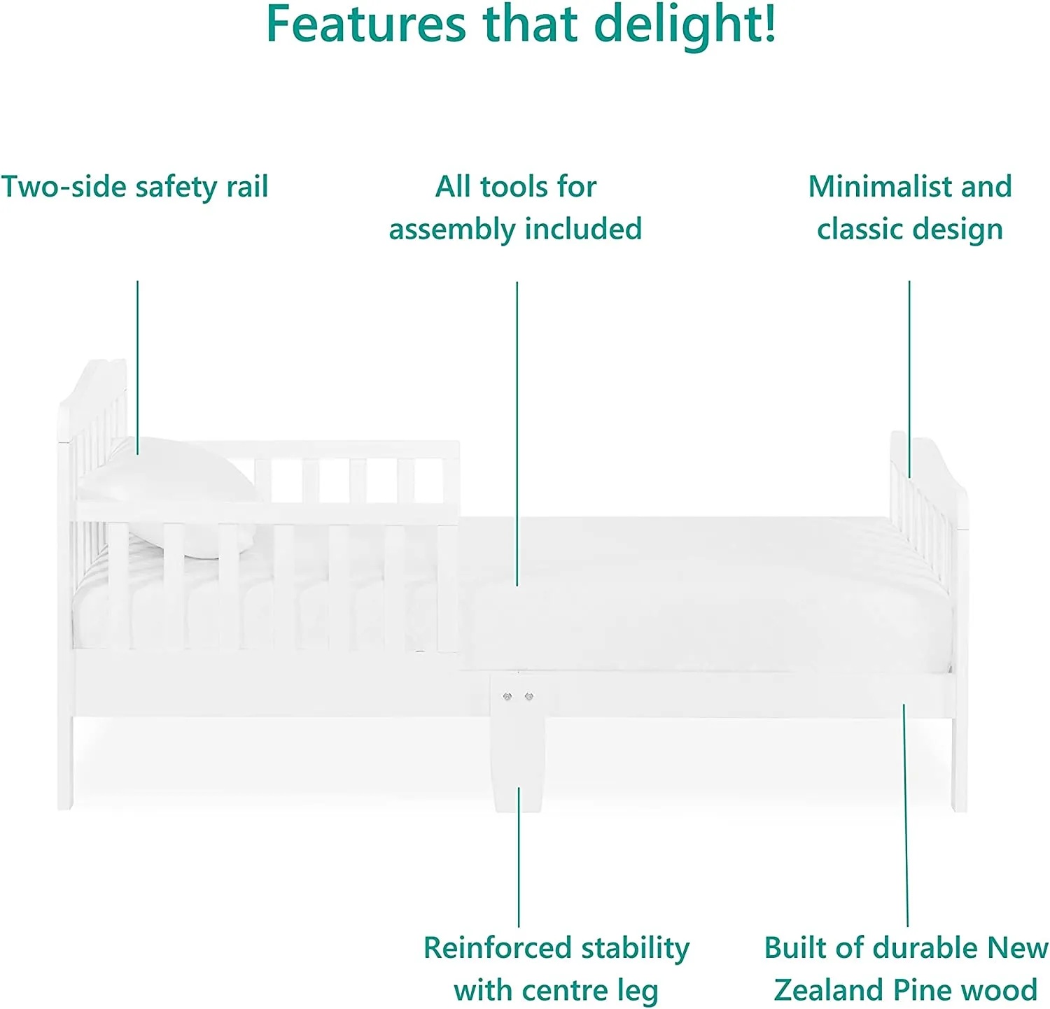 Classic Toddler Bed - White