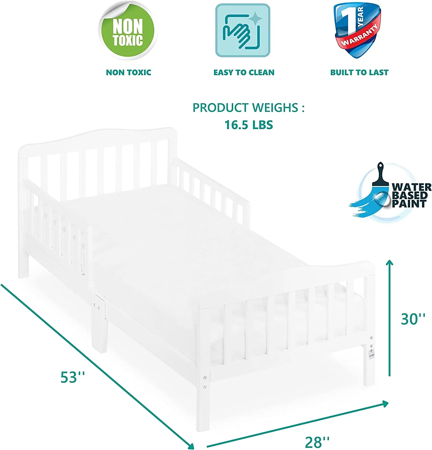 Classic Toddler Bed - White