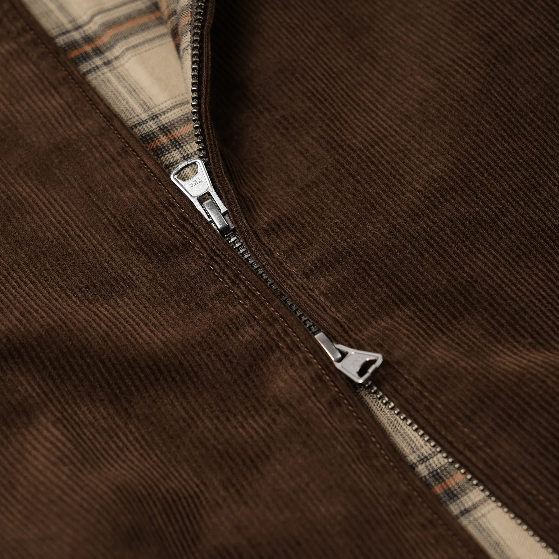 CORD BUDDY HARRINGTON JACKET - BROWN