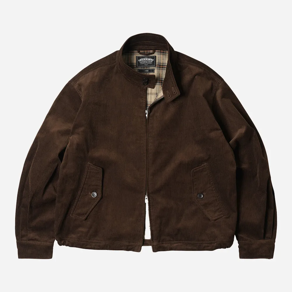 CORD BUDDY HARRINGTON JACKET - BROWN