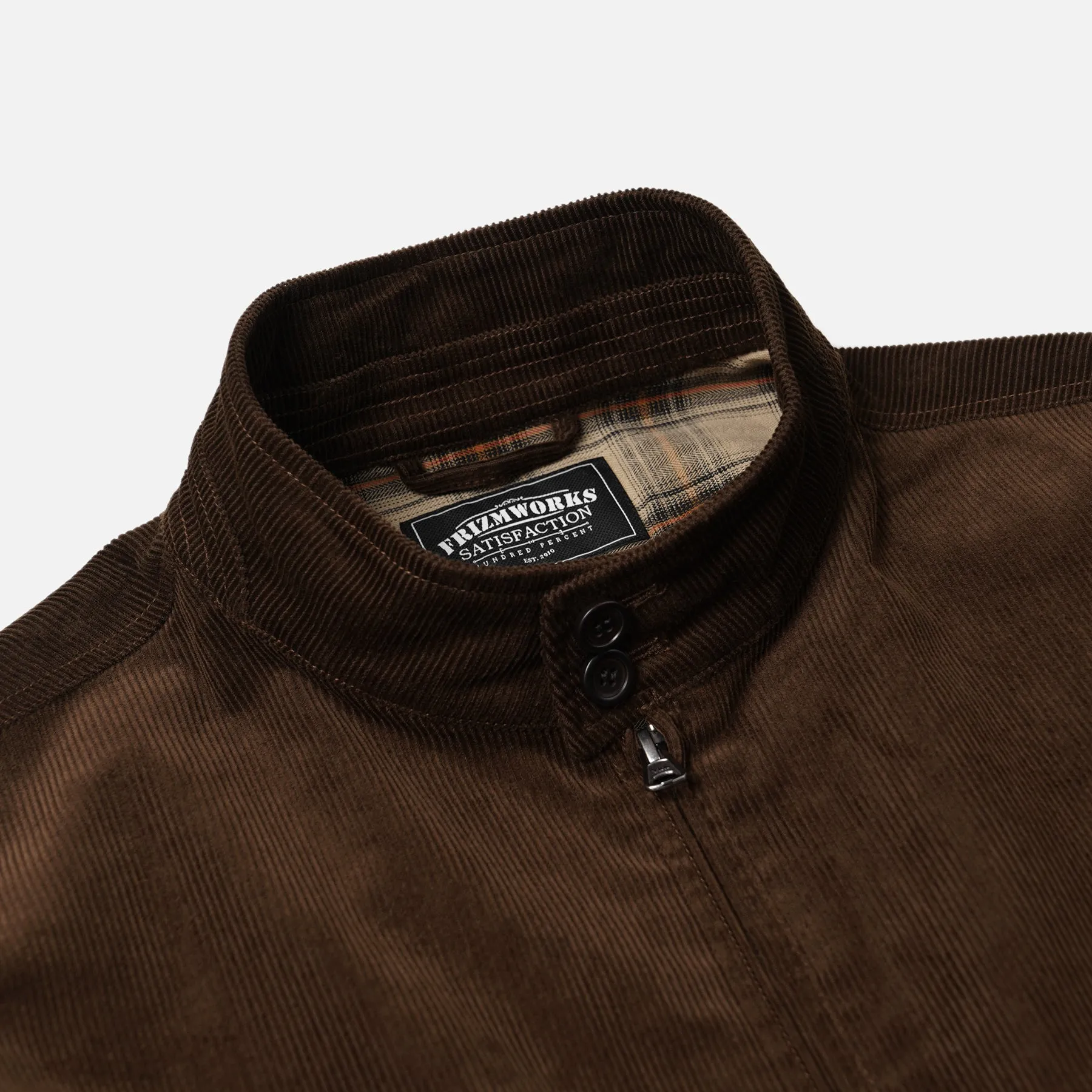 CORD BUDDY HARRINGTON JACKET - BROWN