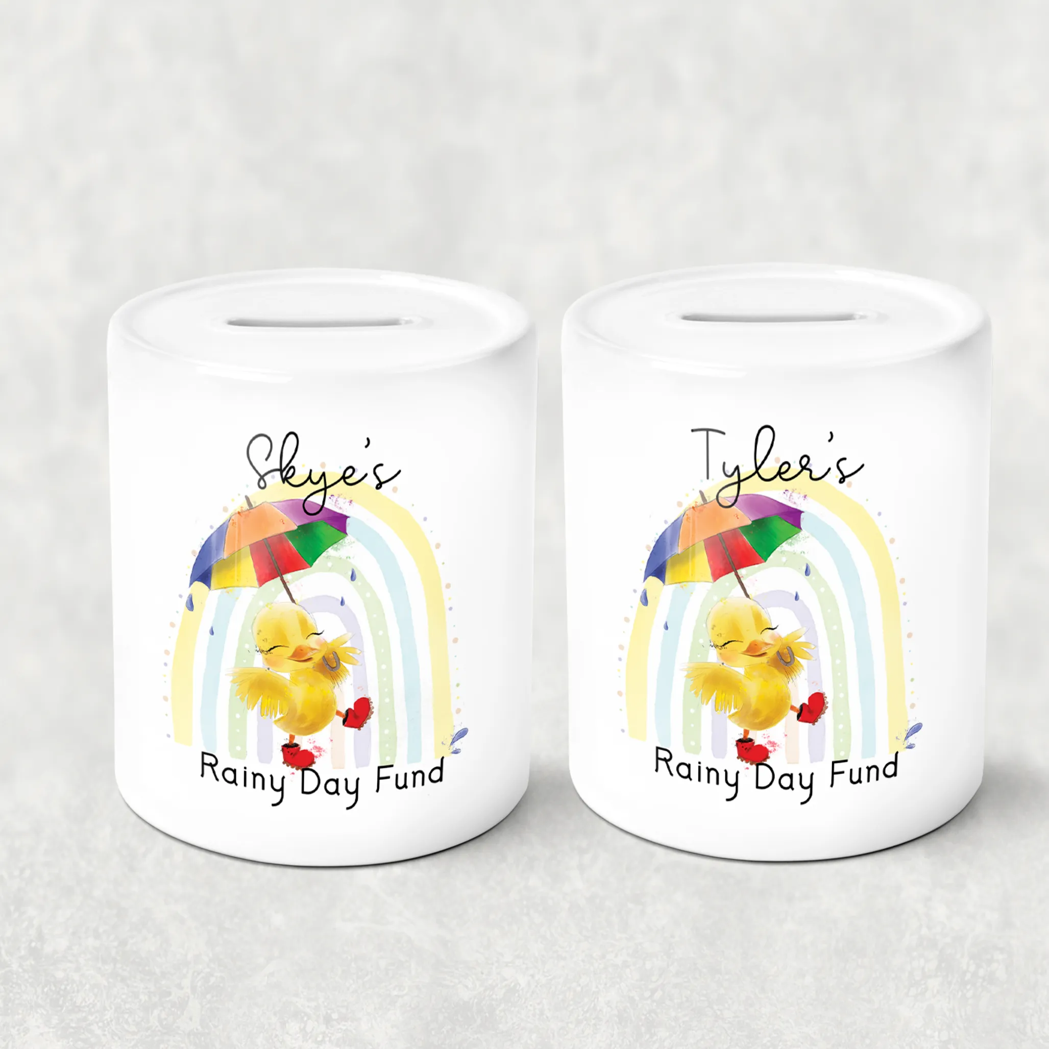 Duck Rainy Day Fund Personalised Money Saving Pot