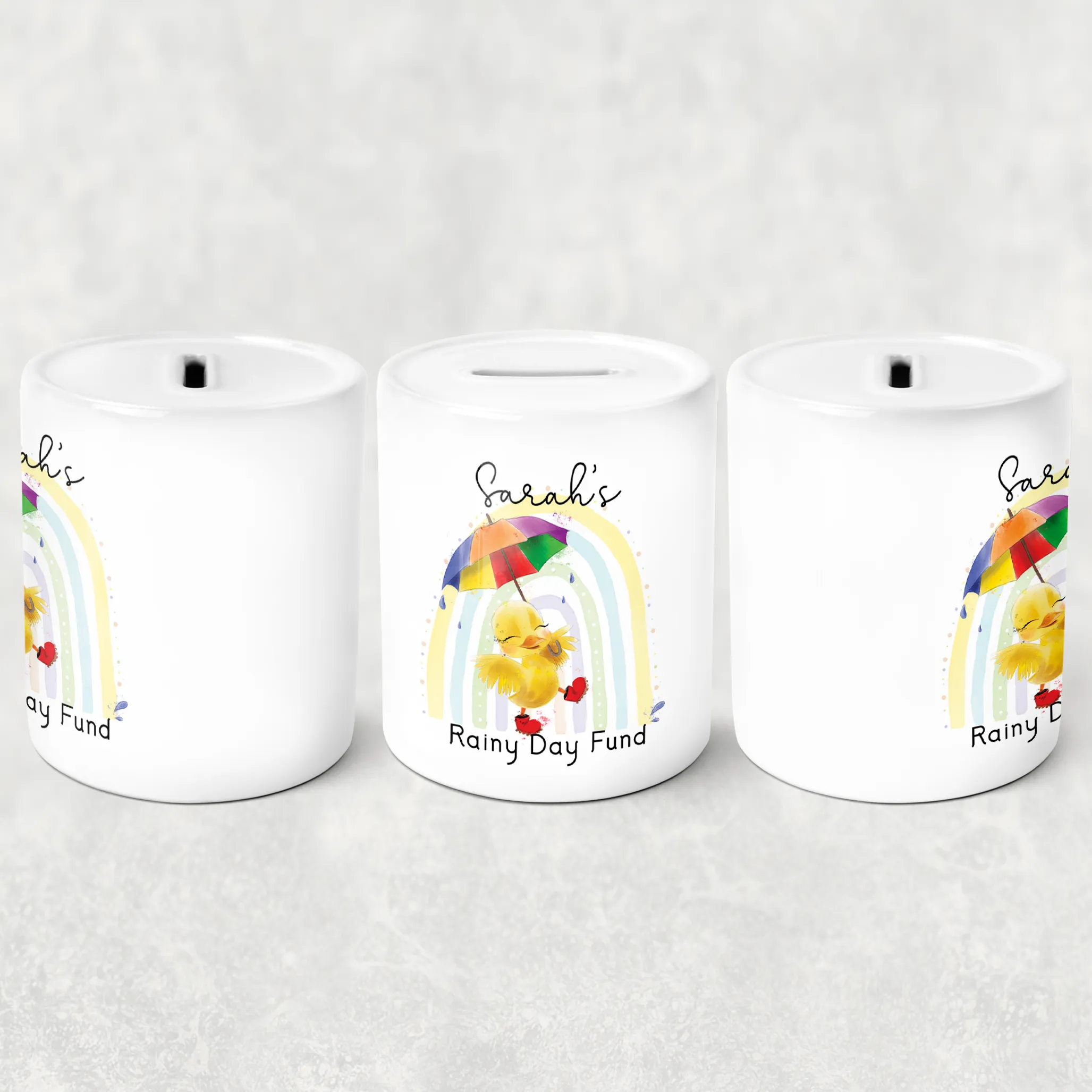 Duck Rainy Day Fund Personalised Money Saving Pot