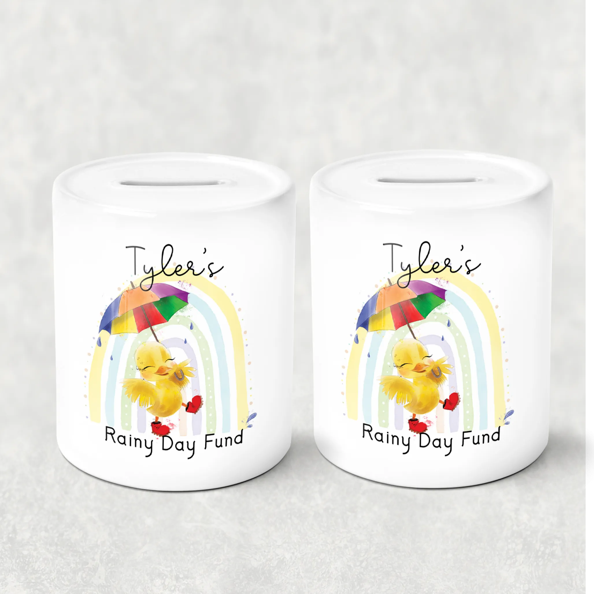 Duck Rainy Day Fund Personalised Money Saving Pot