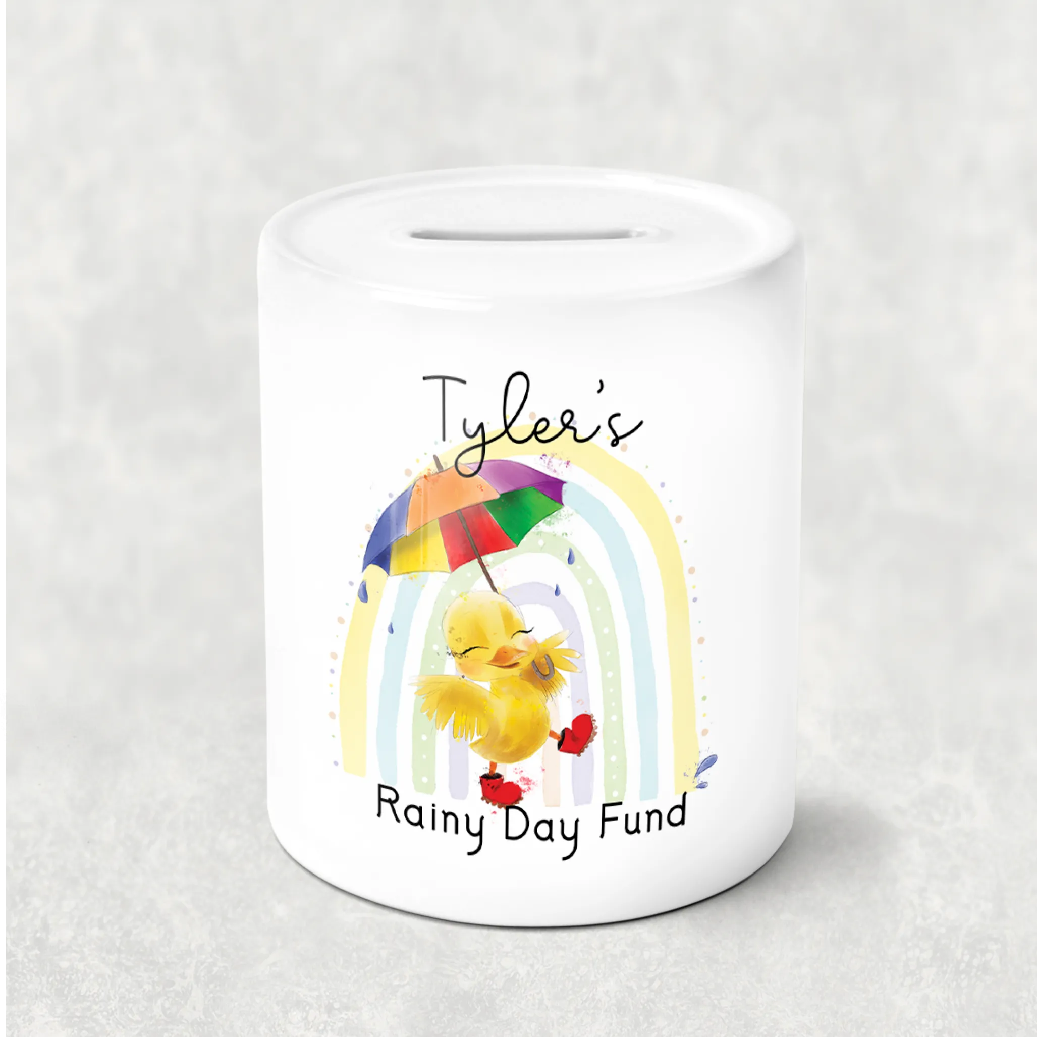 Duck Rainy Day Fund Personalised Money Saving Pot