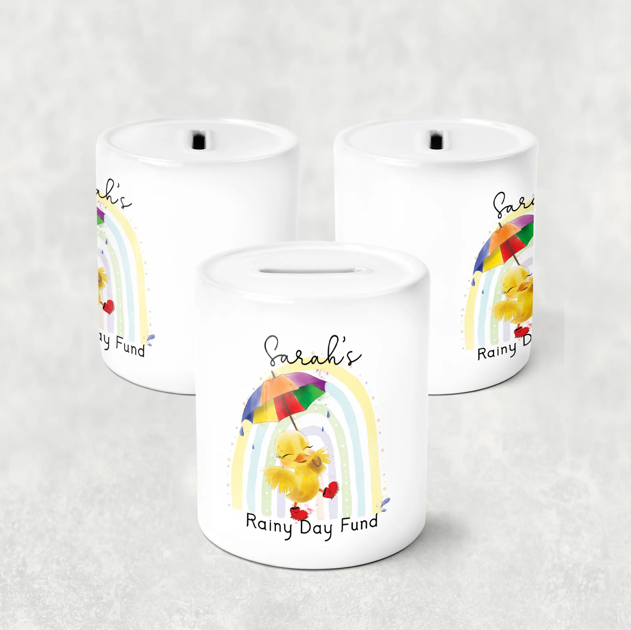 Duck Rainy Day Fund Personalised Money Saving Pot