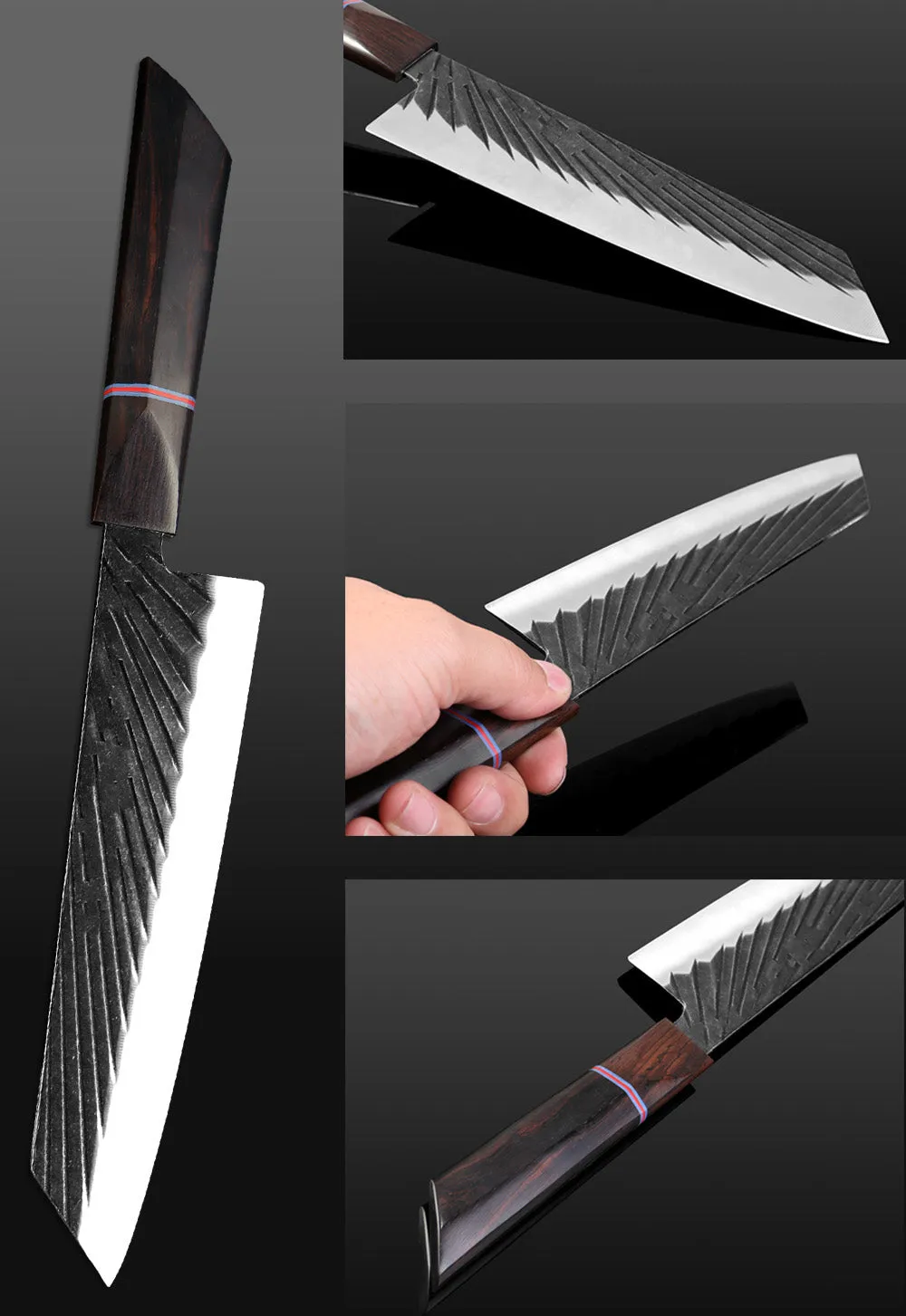 Japanese style cutting knife set