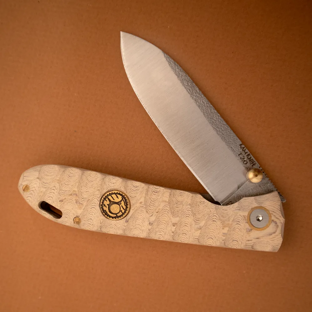 Kam Knife - T20 - D2  Steel - Oak Handle - Pocket Knife