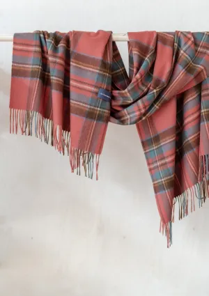 Lambswool Blanket Scarf in Stewart Royal Antique Tartan