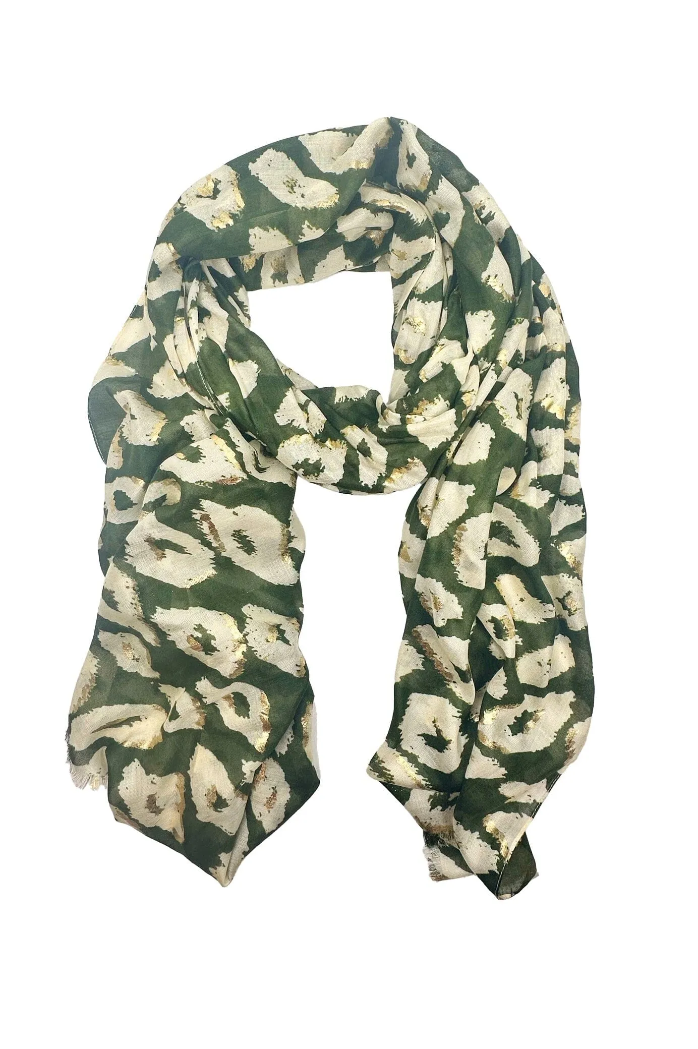 Makena Modal Scarf Olive with Gold