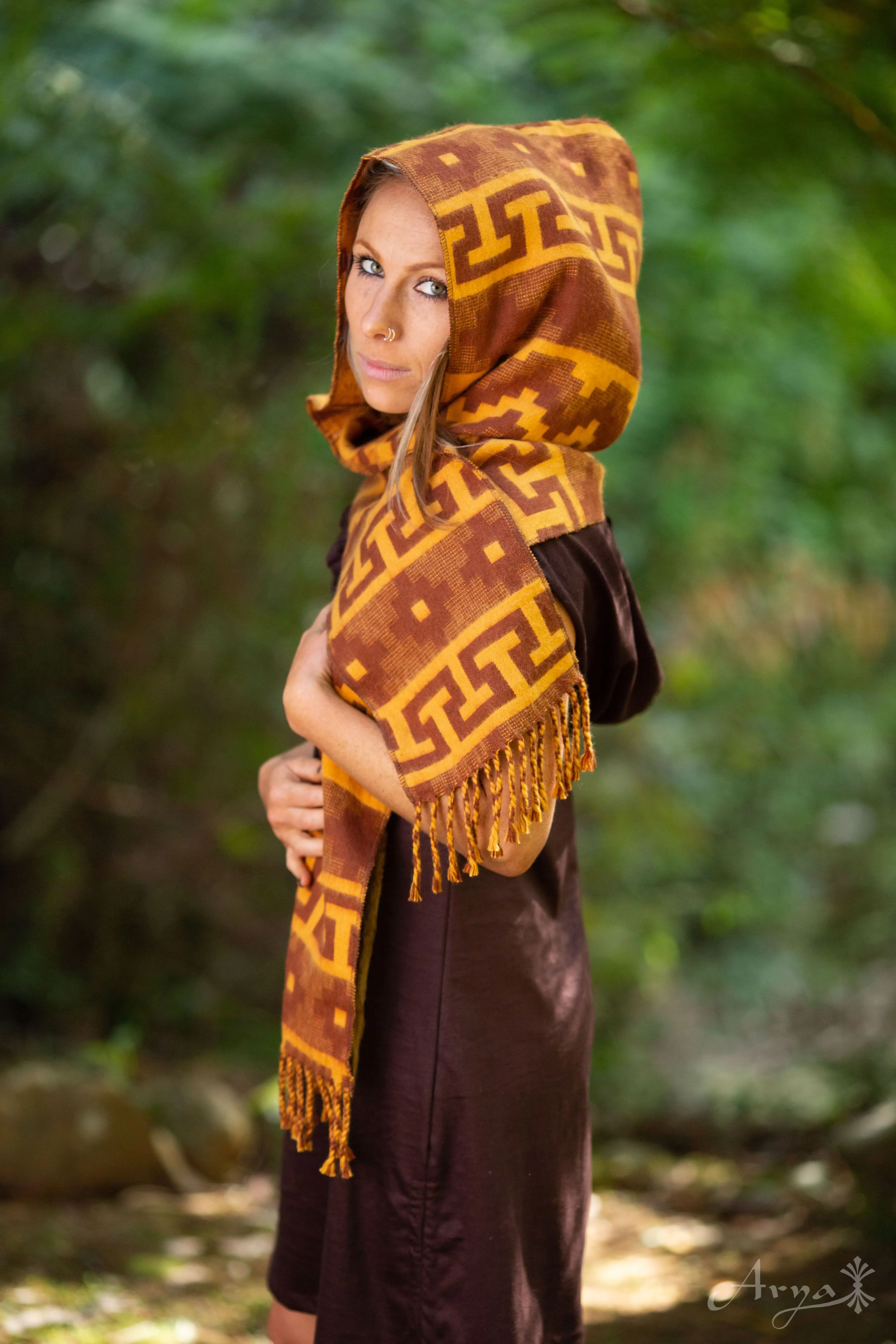 Mountain Alpaca Geometric Scarf - Wholesale