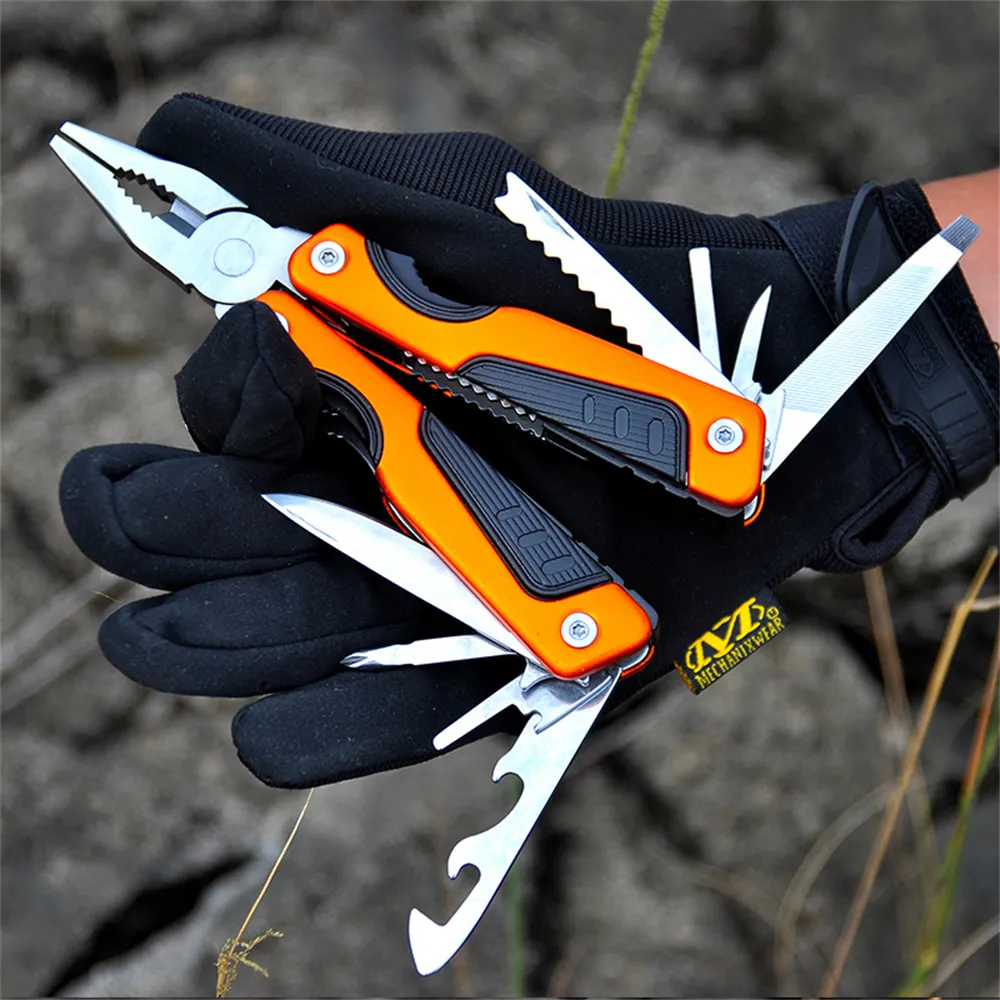 Multi Tool Pliers, Compact Foldable Stainless Steel Durable Pliers with Knife, Can Opener, Screwdrivers for Camping Hiking Outdoor Home Improvement, Multi Function Utility Tool Kit