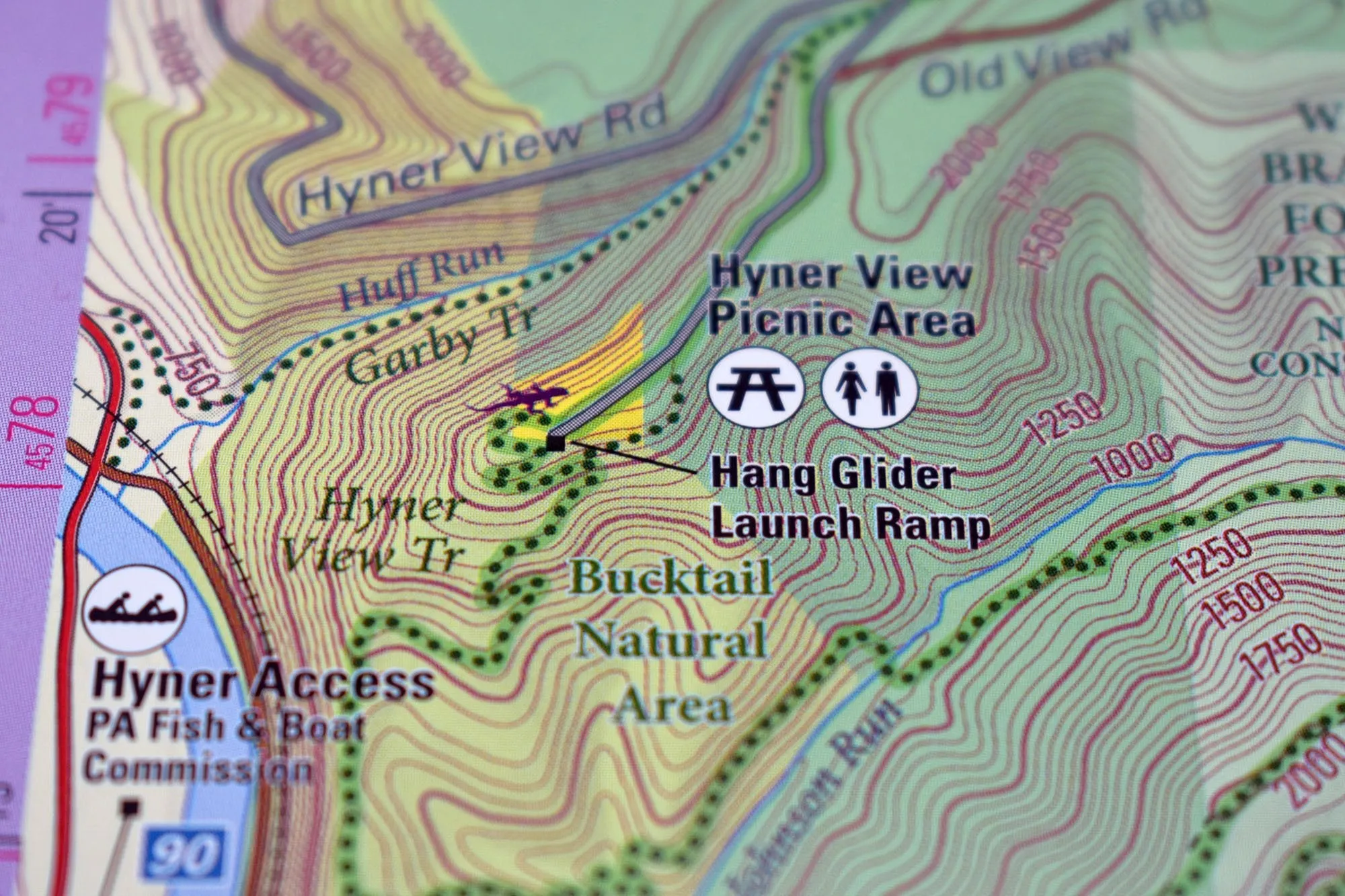 Pine Creek Lizard Map - Grand Canyon of Pennsylvania