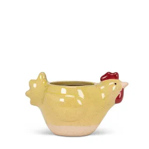 Small Yellow Chicken Planter 5"