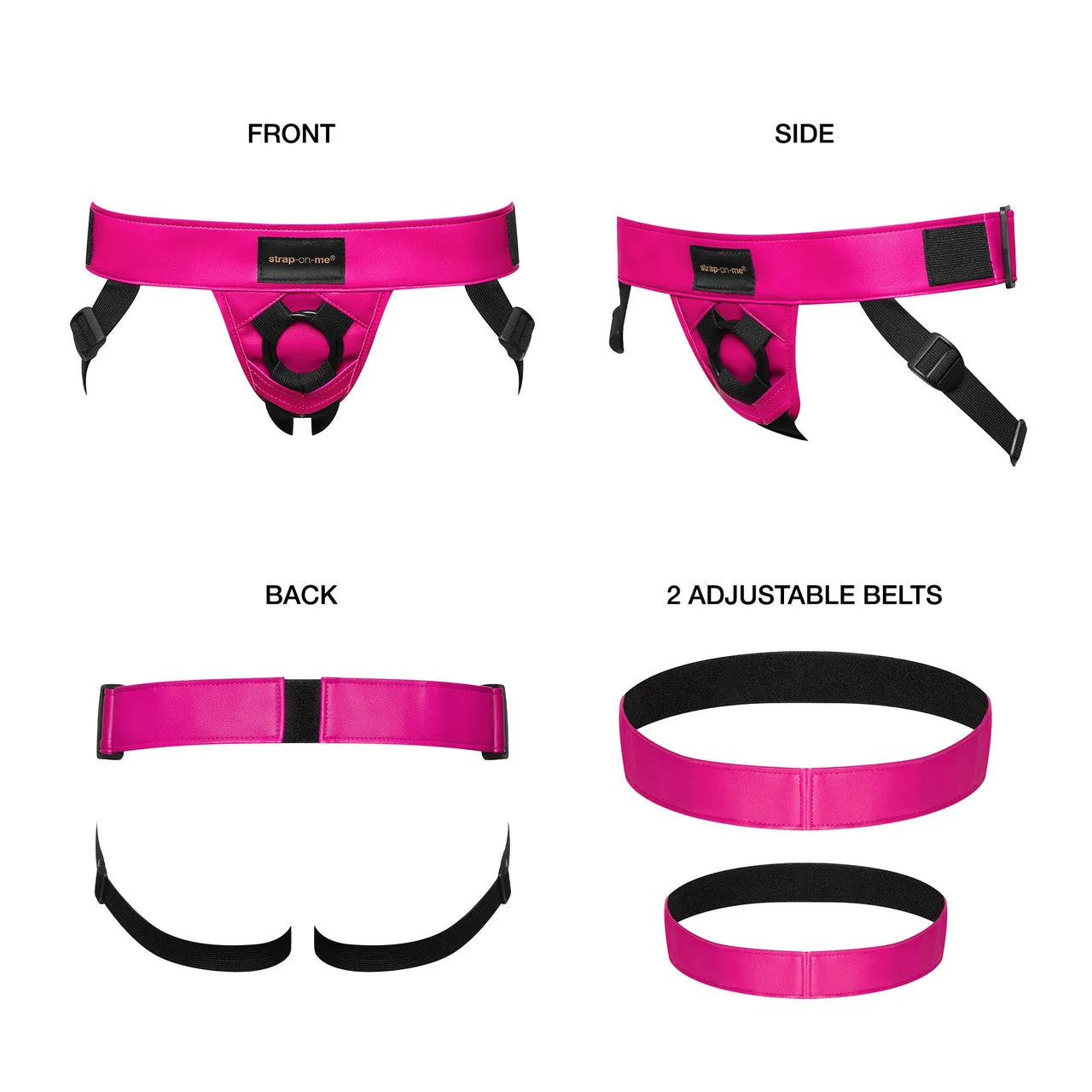 Strap On Me Dildo Harness - Curious - Fuschia