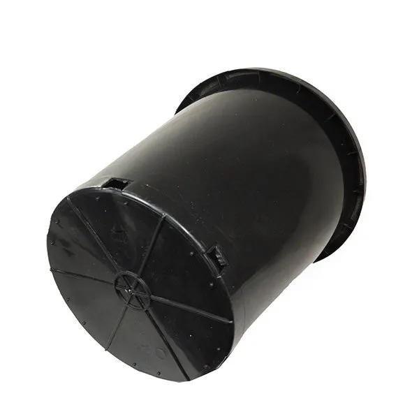 XY Inc. 12" Round Black Plastic Nursery Pot (7 Gallon)